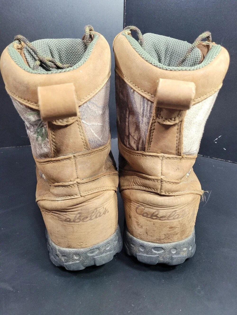 Cabelas Mens Hunting Boots Camo Suede Leather Waterproof GORE-TEX Size 11 D